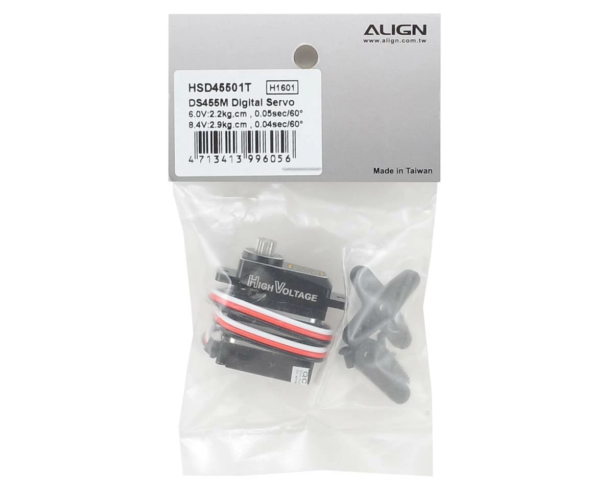 ALIGN DS455M Digital Metal Gear Micro Tail Servo (High Voltage) (Aluminum Case) - Image 3