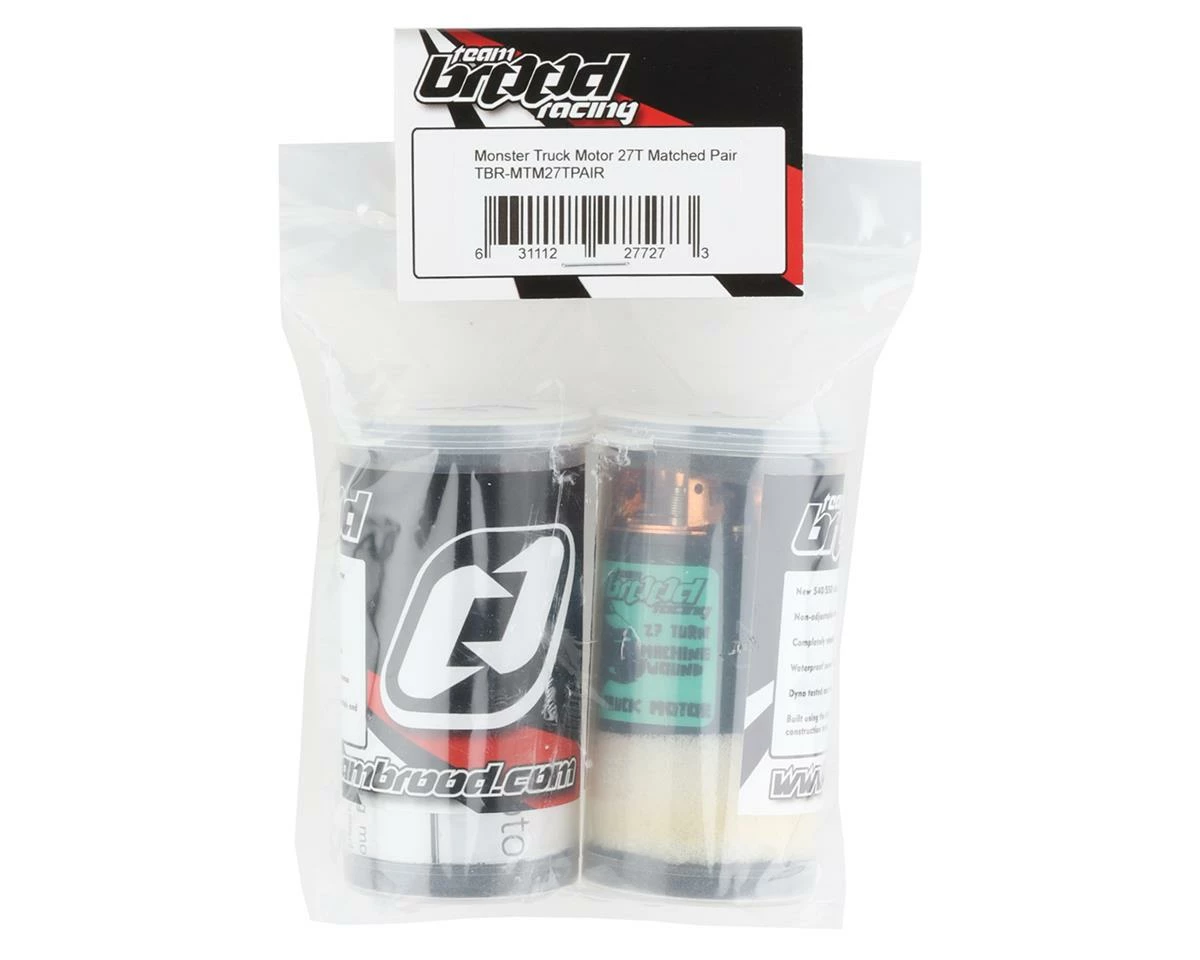 Team Brood Monster Truck Machine Wound 540 Clod Buster Motor Set (2) (27T) (Matched Pair) - Image 3