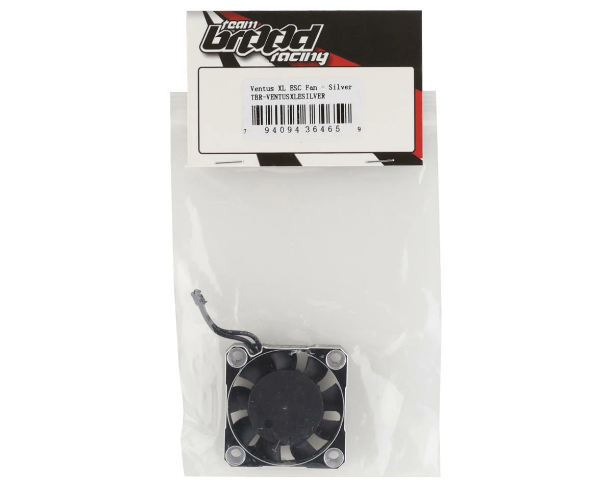 Team Brood Ventus XL Aluminum 40mm ESC Fan W/Micro Plug (Silver) - Image 2