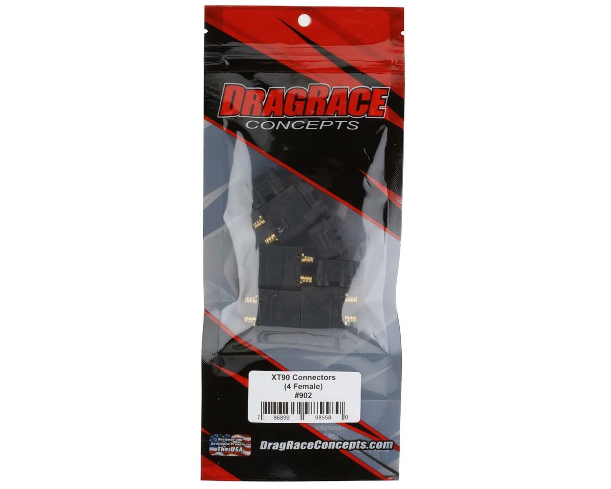 DragRace Concepts XT90 Female Connectors (Black) (4) - Image 2