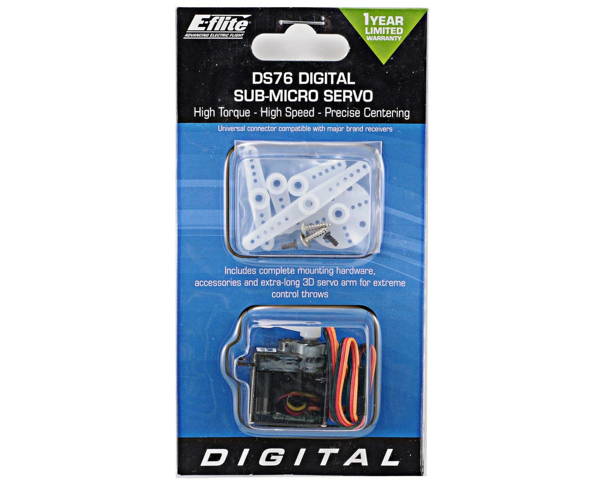 E-Flite DS76 7.6-Gram Digital Sub-Micro Servo - Image 3