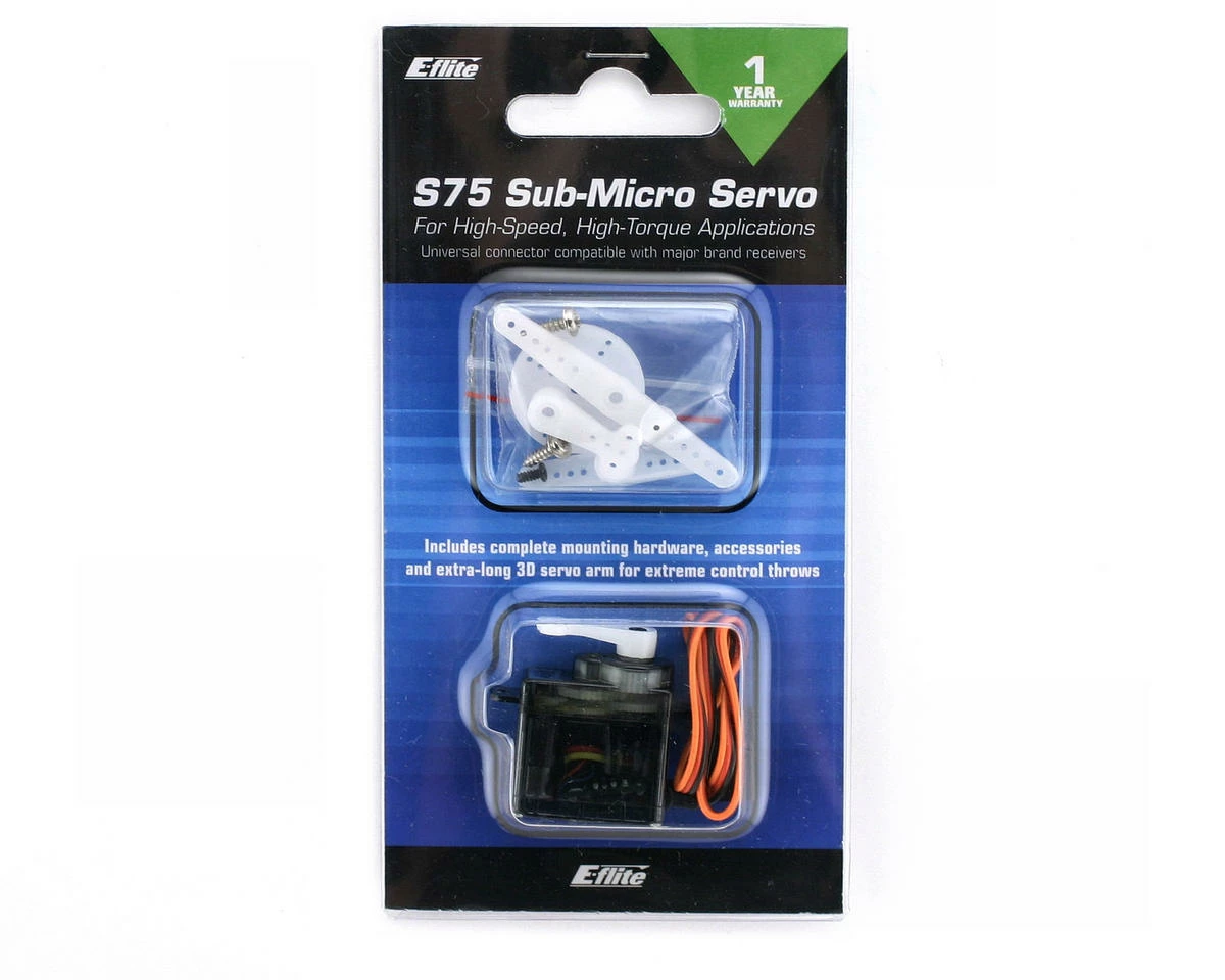 E-Flite 7.5 Gram Sub-Micro S75 Servo - Image 2