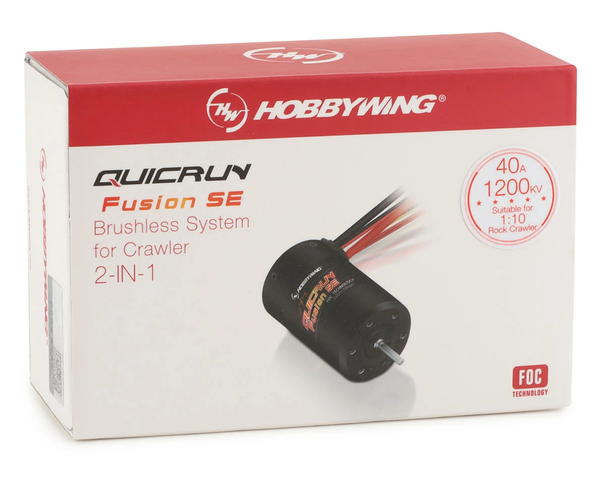 Hobbywing QuicRun Fusion SE FOC 2-in-1 Crawler Brushless ESC & Motor System (1800Kv) (540 Spec) - Image 4
