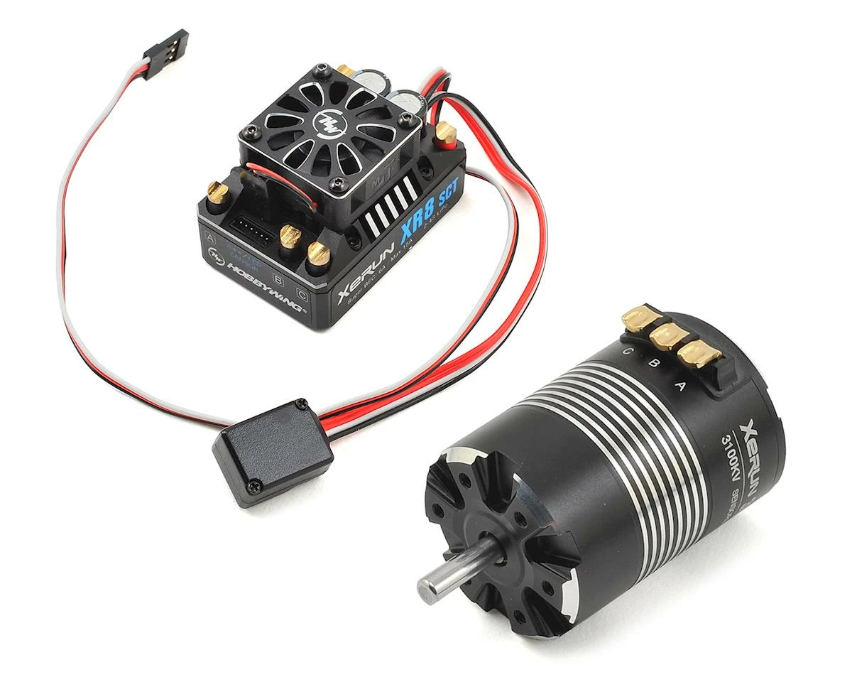 Hobbywing Xerun XR8 SCT Brushless ESC/3652SD G2 Motor Combo (3100kV) W/5mm Motor Shaft