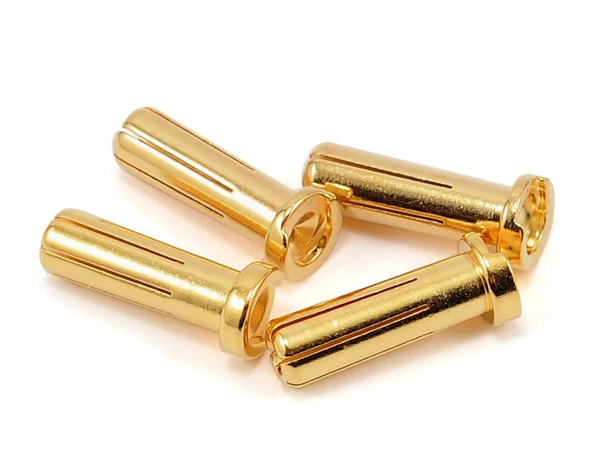 Protek RC 5.0mm "Super Bullet" Solid Gold Connectors (4 Male)