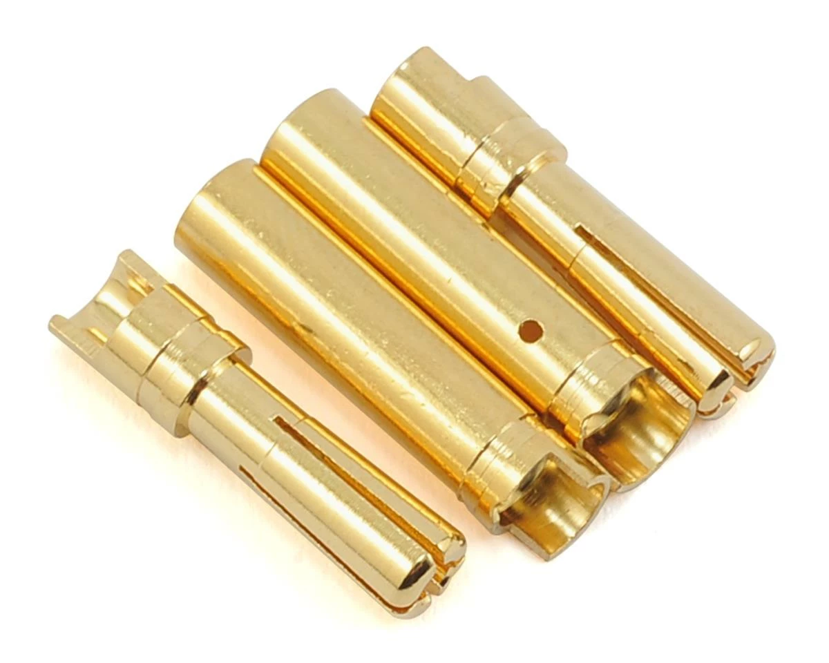 Protek RC 4.0mm "Super Bullet" Solid Gold Connectors (2 Male/2 Female)