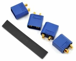 Protek RC 4.5mm "TruCurrent" XT90 Polarized Device Connectors (4 Male)