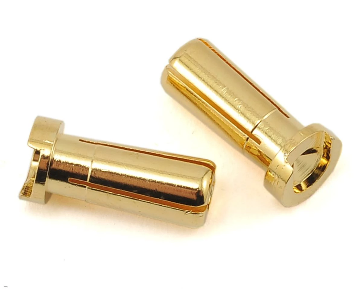 Protek RC Low Profile 5mm "Super Bullet" Solid Gold Connectors (2 Male)