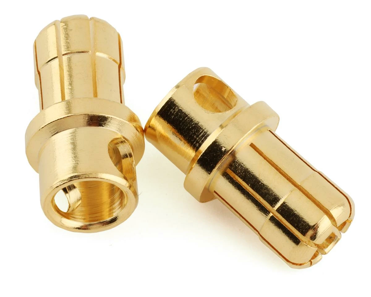Protek RC 8.0mm "Super Bullet" Solid Gold Connectors (2 Male)