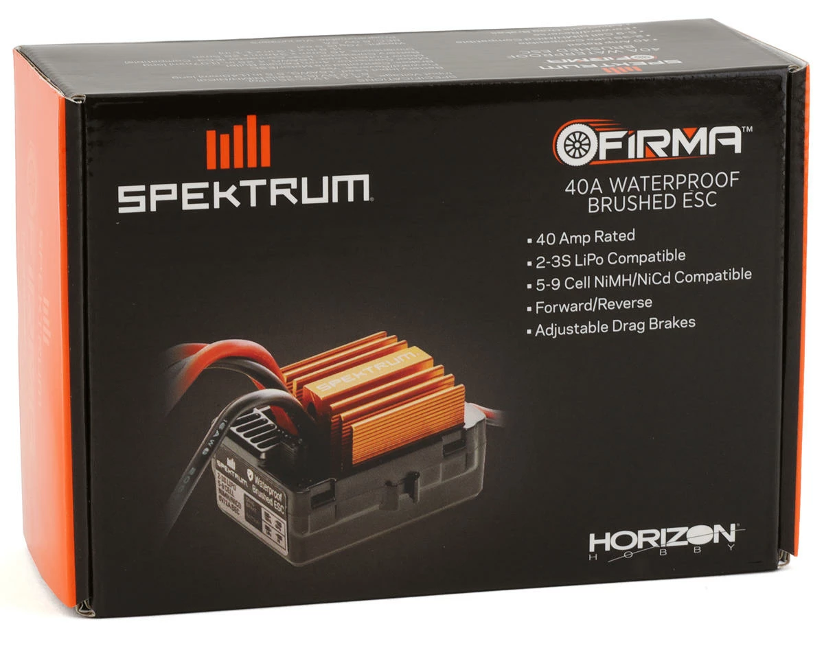 Spektrum RC Firma 40 Amp Brushed 3S Waterproof ESC - Image 3