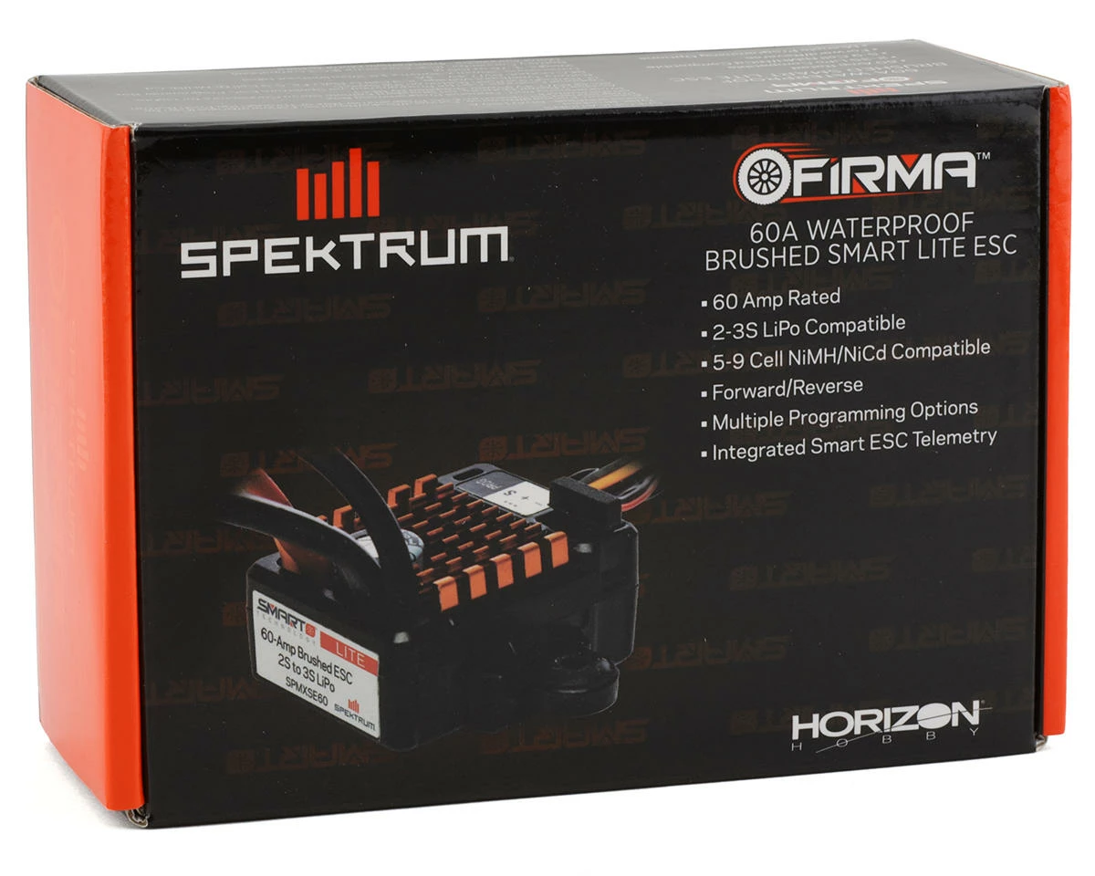 Spektrum RC Firma 60 Amp Lite Smart Waterproof Brushed ESC - Image 3