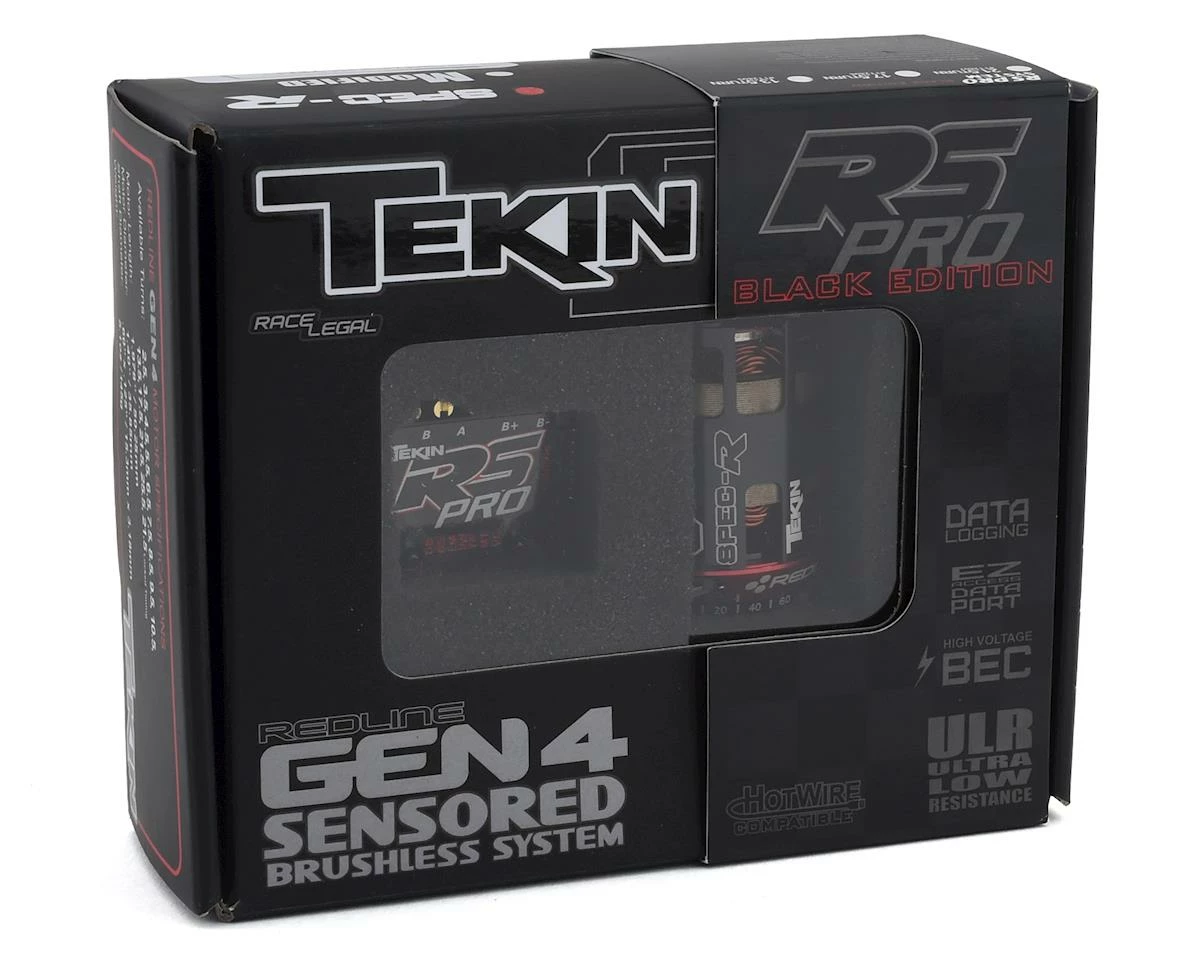 TEKIN RS Pro Black Sensored Brushless ESC/Gen4 Spec R Motor Combo (17.5T) - Image 5