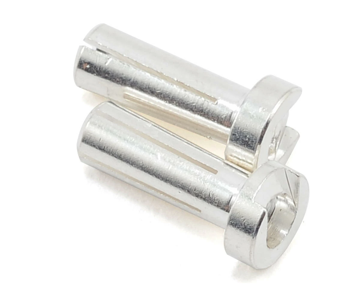 TQ WIRE 4mm Low Profile Male Bullet Connectors (Silver) (14mm) (2)