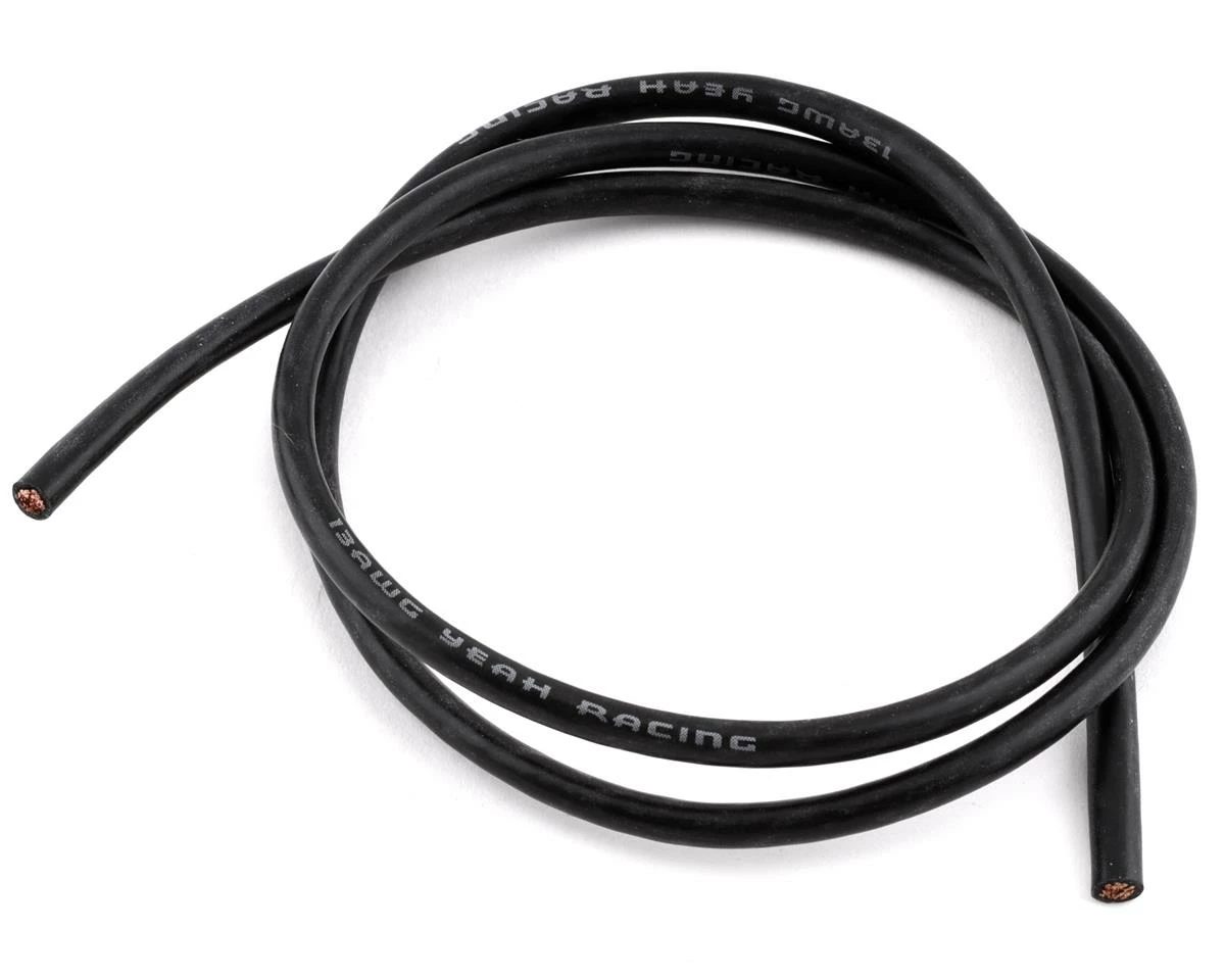 YEAH RACING 13AWG Silicone Wire (Black) (1.96')