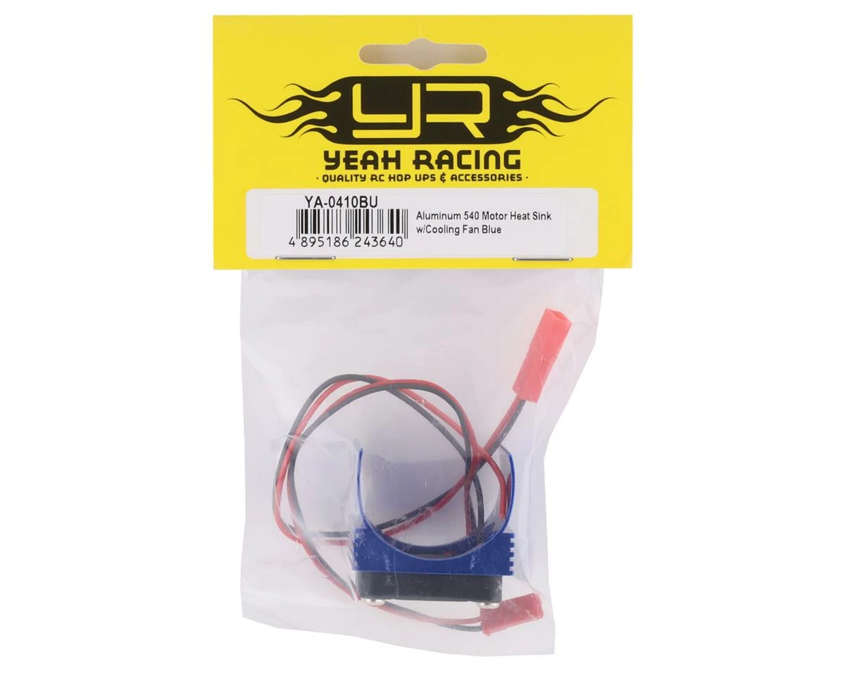 YEAH RACING Aluminum 540 Size Motor Heat Sink W/Cooling Fan (Blue) - Image 3