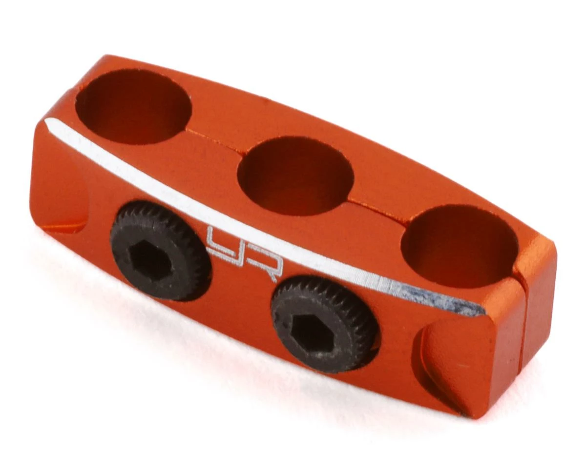 YEAH RACING 12-14AWG Aluminum Motor Wire Organizer Clamp (Orange)