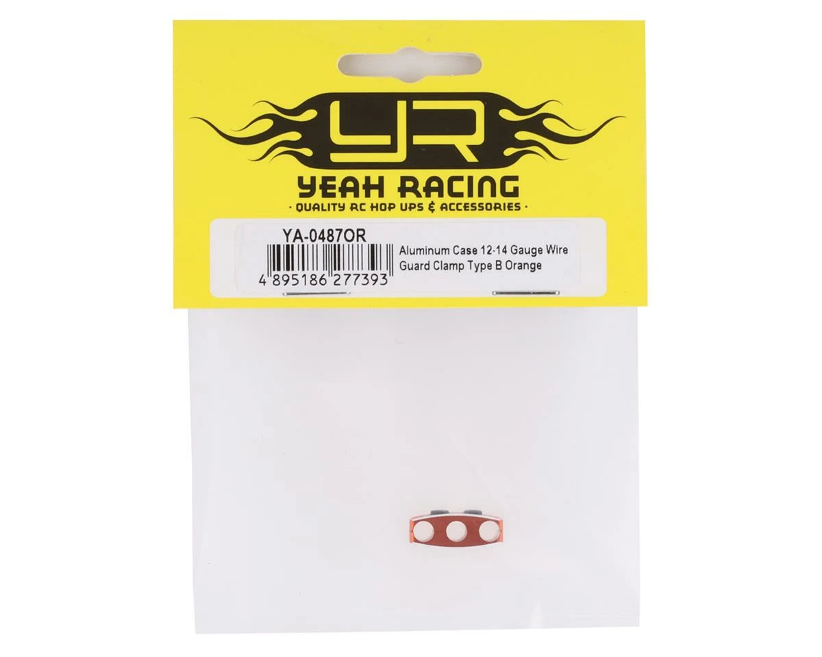 YEAH RACING 12-14AWG Aluminum Motor Wire Organizer Clamp (Orange) - Image 2