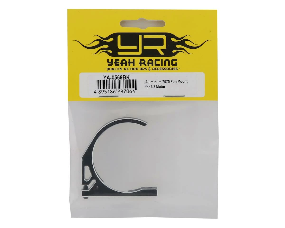 YEAH RACING 1/8 Scale Motor Aluminum Fan Mount (Black) - Image 2